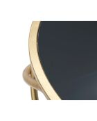 Table d'appoint Ring noir/doré - D.40x80  cm
