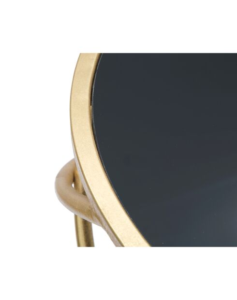 Table d'appoint Ring noir/doré - D.40x80  cm