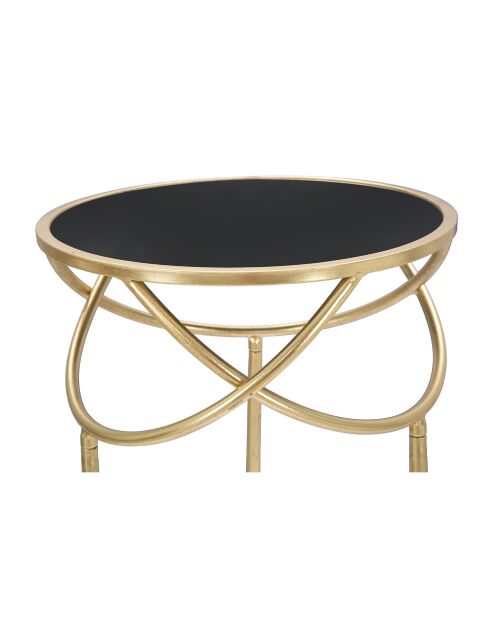 Table d'appoint Ring noir/doré - D.40x80  cm