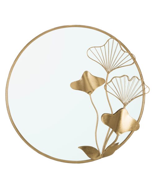 Miroir mural Flower doré - 75x3.5x72 cm