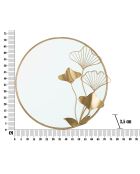 Miroir mural Flower doré - 75x3.5x72 cm