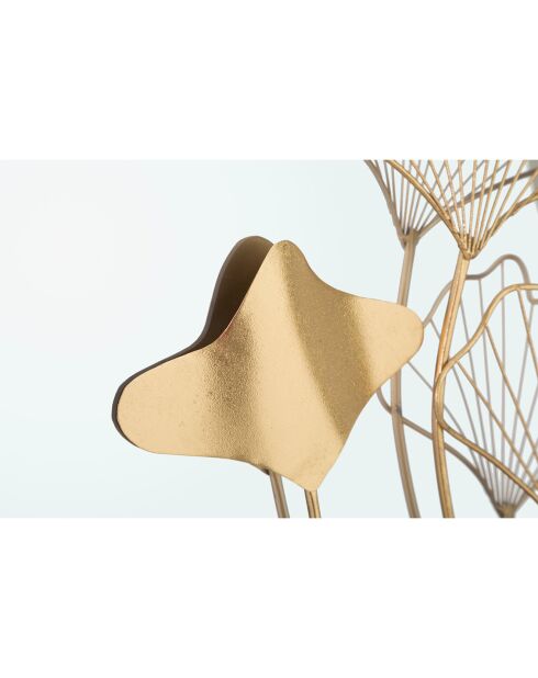 Miroir mural Flower doré - 75x3.5x72 cm