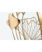 Miroir mural Flower doré - 75x3.5x72 cm