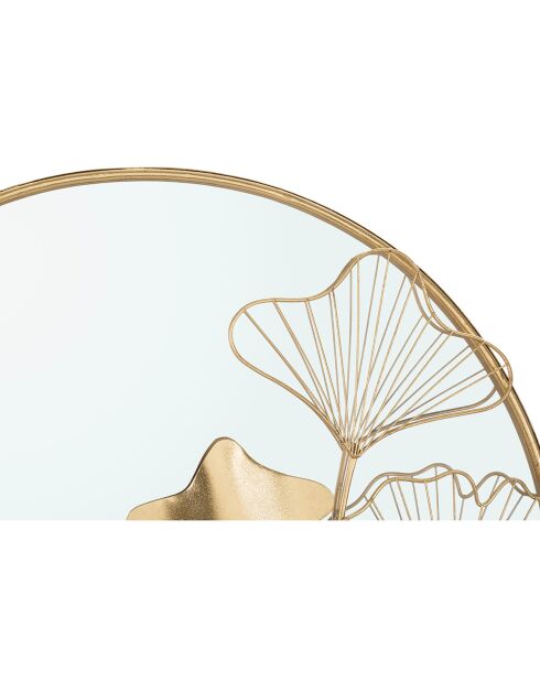 Miroir mural Flower doré - 75x3.5x72 cm
