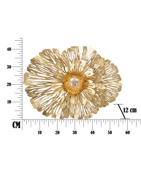 Ibis goldene Wandleuchte - 56,5 x 12 x 42,5 cm