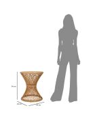 Table d'appoint Rattan naturel - D.48x56 cm