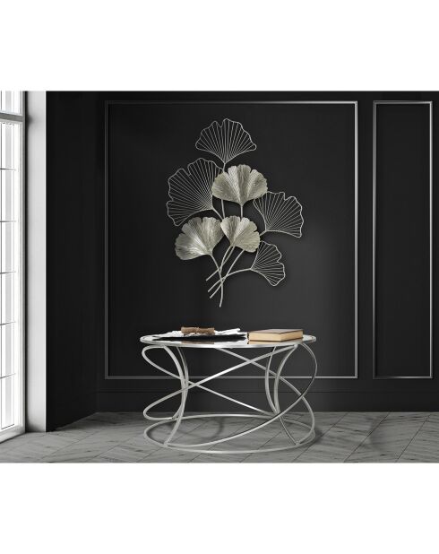 Décoration murale Goxy argentée - 62x4x86 cm