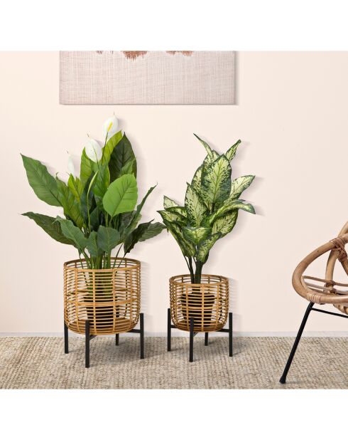 2 maceteros multicolores