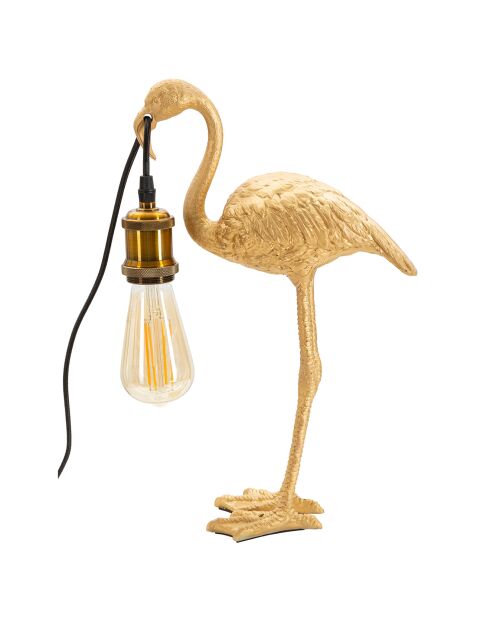 Lampe de Table Flamingo dorée - 13x11.5x39.5 cm