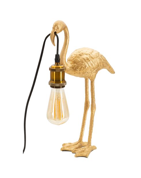 Lampe de Table Flamingo dorée - 13x11.5x39.5 cm