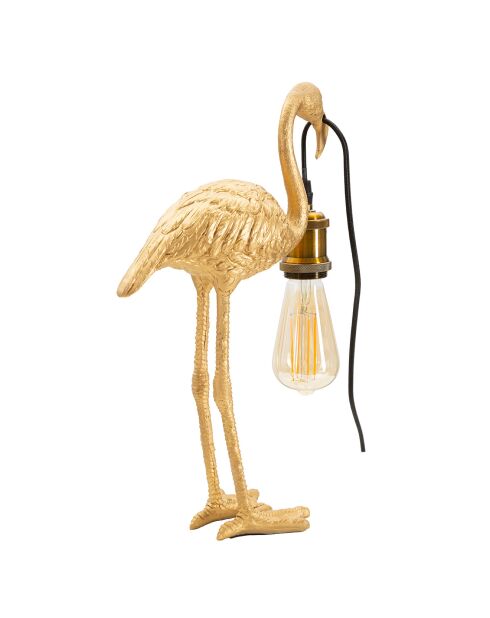 Lampe de Table Flamingo dorée - 13x11.5x39.5 cm