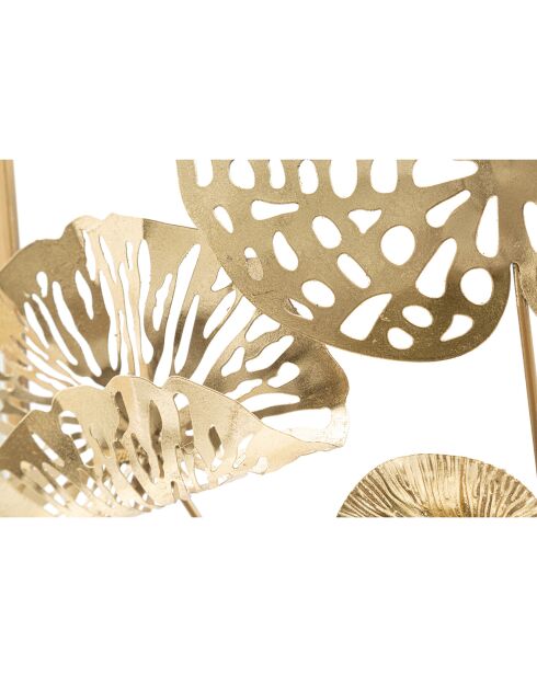 Decoración mural con flores multicolor - 50x5x50 cm