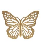 Décoration murale Butterfly dorée - 43x2x35 cm