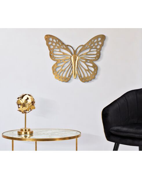 Décoration murale Butterfly dorée - 43x2x35 cm