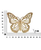 Décoration murale Butterfly dorée - 43x2x35 cm