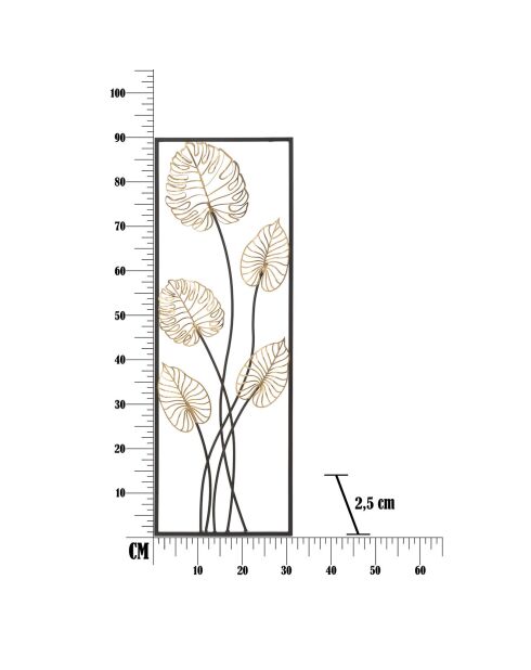 Luxy veelkleurige wanddecoratie - 31x2,5x90 cm