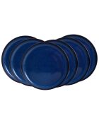 6 platos grandes de cerámica azul luna azul - D.27 cm