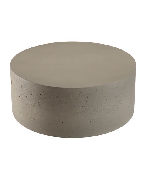 Table basse ronde béton grise - 79x79x32 cm