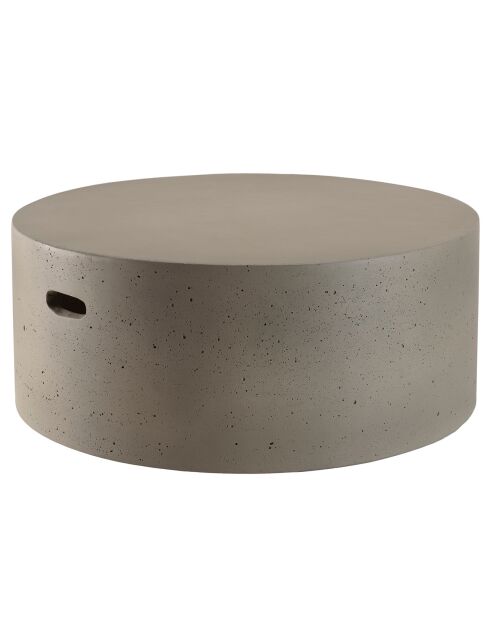 Table basse ronde béton grise - 79x79x32 cm