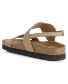 Brionia lichttaupe leren sandalen