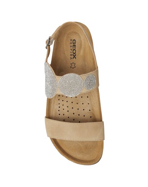 Brionia lichttaupe leren sandalen