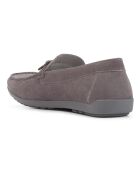 Mocassins en Velours de Cuir Tivoli gris