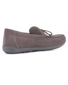 Mocassins en Velours de Cuir Tivoli gris