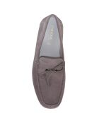 Mocassins en Velours de Cuir Tivoli gris
