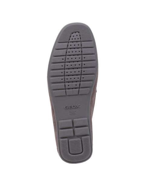 Mocassins en Velours de Cuir Tivoli gris