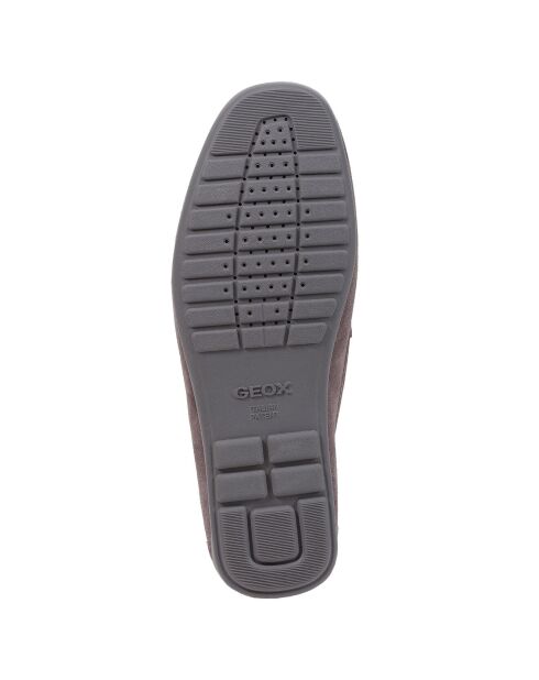 Mocassins en Velours de Cuir Tivoli gris