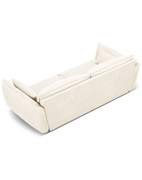 Canapé Vanda 3 Places beige clair - 208x100x85 cm