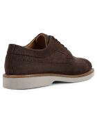 Derbies en Velours de Cuir Gubbio brun foncé