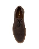 Derbies en Velours de Cuir Gubbio brun foncé