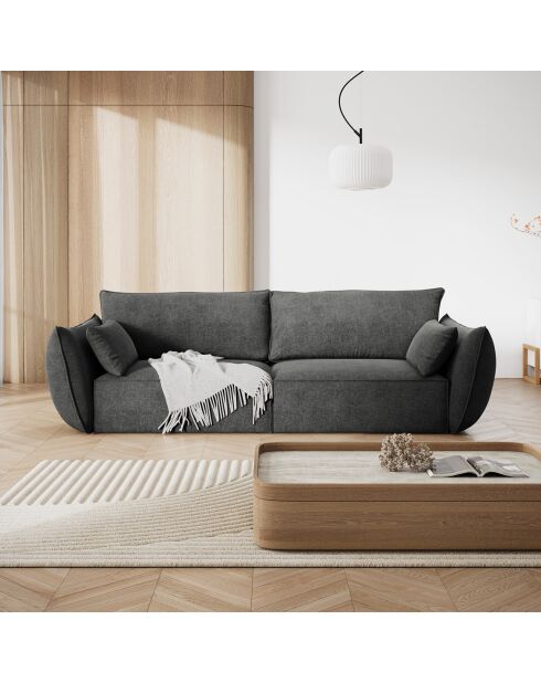 Canapé Vanda 3 Places gris - 208x100x85 cm