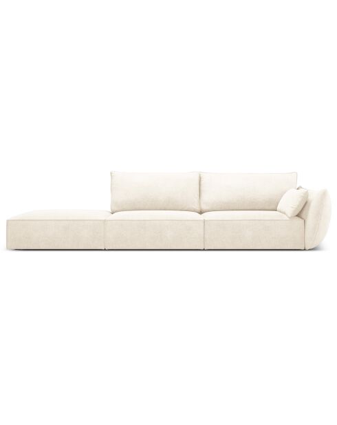 Canapé droit  Vanda 4 Places beige clair - 286x100x85 cm