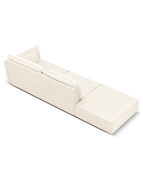 Canapé droit  Vanda 4 Places beige clair - 286x100x85 cm