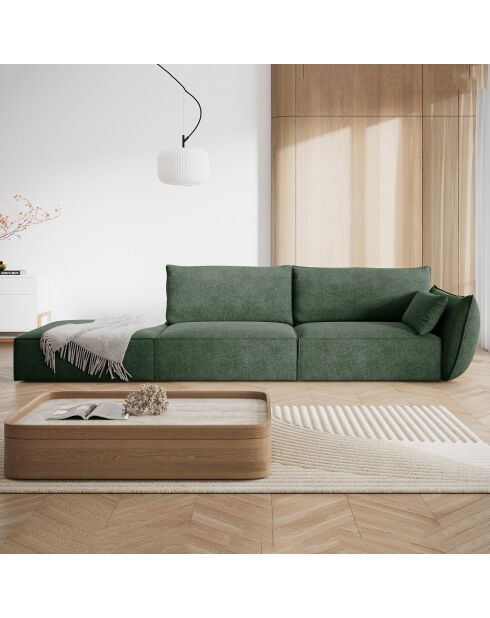 Canapé droit  Vanda 4 Places vert bouteille - 286x100x85 cm