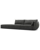 Canapé droit  Vanda 4 Places gris - 286x100x85 cm