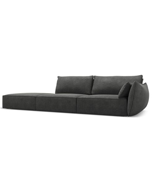 Canapé droit  Vanda 4 Places gris - 286x100x85 cm