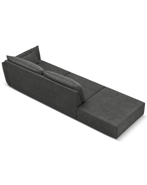 Canapé droit  Vanda 4 Places gris - 286x100x85 cm