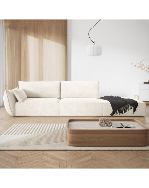 Canapé gauche Vanda 4 Places beige clair - 286x100x85 cm