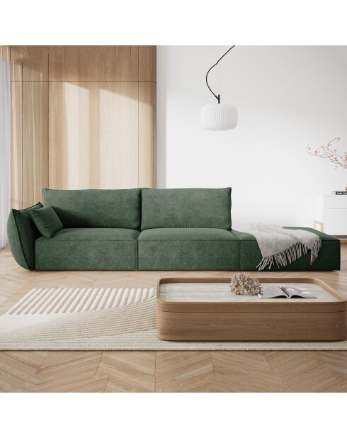 Canapé gauche Vanda 4 Places vert bouteille - 286x100x85 cm
