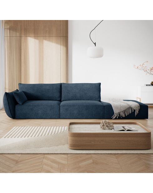 Canapé gauche Vanda 4 Places bleu roi - 286x100x85 cm