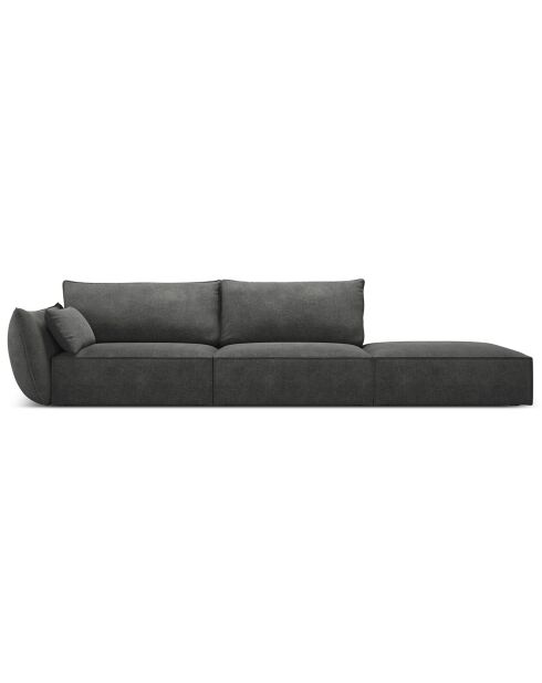 Canapé gauche Vanda 4 Places gris - 286x100x85 cm