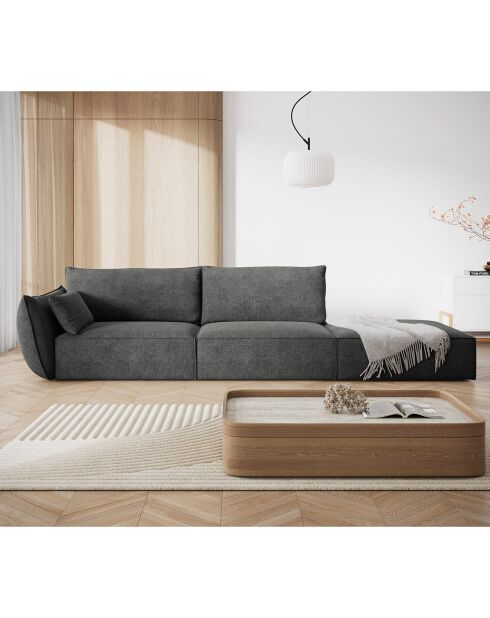 Canapé gauche Vanda 4 Places gris - 286x100x85 cm