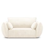 Fauteuil Vanda beige clair - 128x100x85 cm