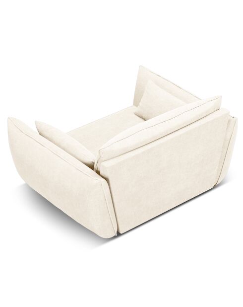 Fauteuil Vanda beige clair - 128x100x85 cm