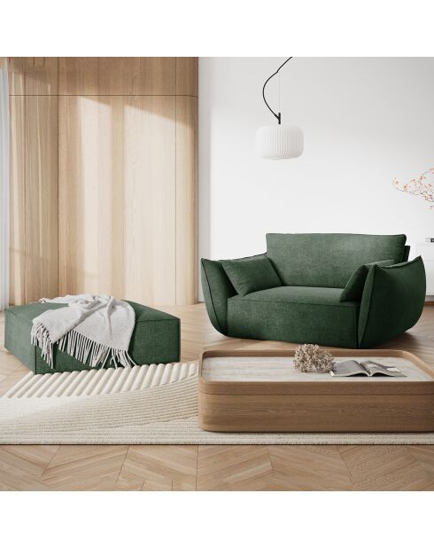 Fauteuil Vanda vert bouteille - 128x100x85 cm