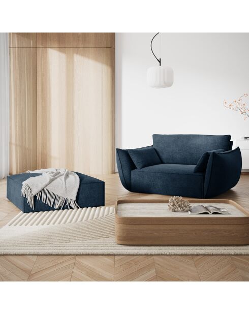 Fauteuil Vanda bleu roi - 128x100x85 cm