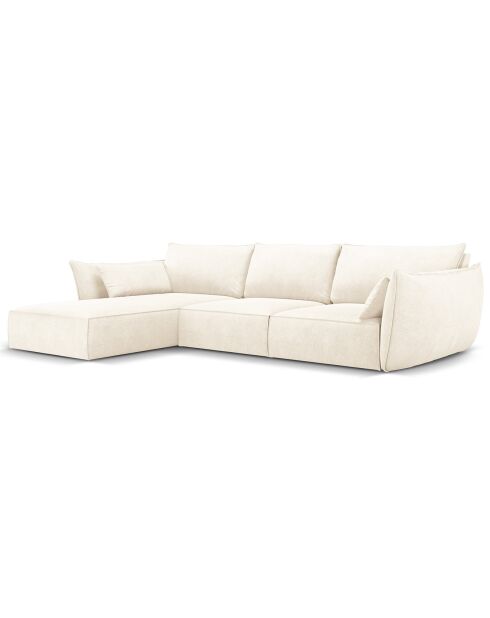Canapé D'Angle Gauche Vanda 5 Places 2 beige clair - 208x166x85 cm